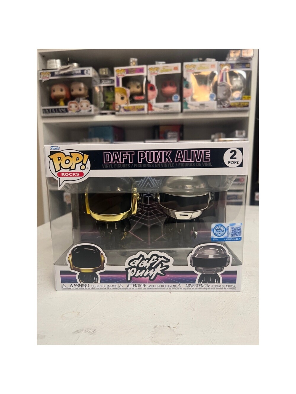 NEW IN HAND EXCLUSIVE Daft Punk Alive Funko Pop 2-Pack Rocks Music Vinyl Toy